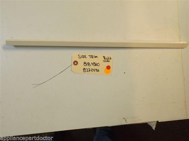WHIRLPOOL STOVE 8184860 8272496 Trim, Side (biscuit right Hand) USED WHIRLPOOL STOVE 8184860 8272496 Trim, Side (biscuit right Hand) USED
